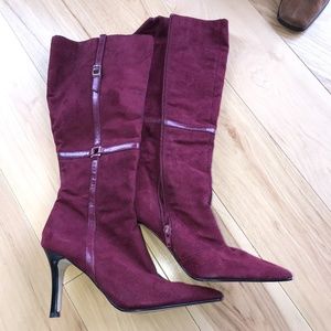 Purple Suede Boots